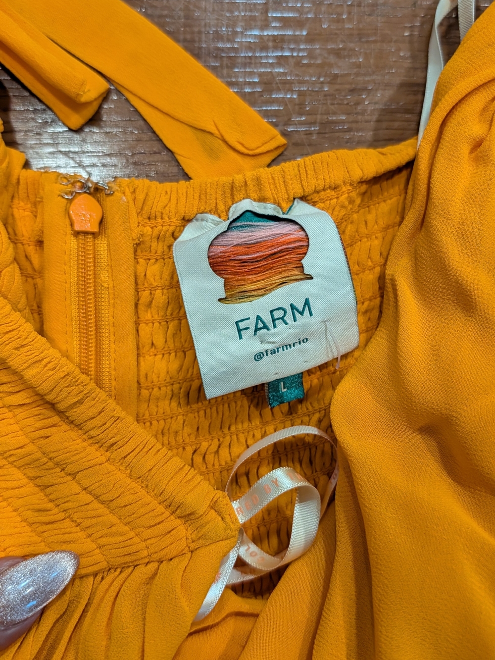 FARM Rio Orange, Pink & Brown Tiered Maxi Dress - Picture 5 of 8